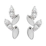 Pendientes de hojas con circonitas 'Tiny'. Plata de ley 25 - Sophie & Loheme