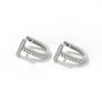 Criollas en forma de 'T' con circonitas 'Tiny'. Plata de ley 925 - Sophie & Loheme