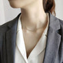 Cadena bolas y cuadrada asimétrica 'Now' plata de ley 925 - Sophie & Loheme