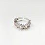Anillo con circonitas talla baguette multitalla 'Tiny'. Plata de ley 925 - Sophie & Loheme