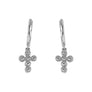 Criollas con colgante de cruz y circonitas. Plata de ley 925 - Sophie & Loheme