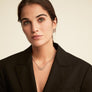Colgante grande ‘Organic’ plata de ley 925 y circonitas negras talla brillante - Sophie & Loheme