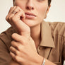 Brazalete ‘Organic’ plata de ley 925 y circonitas negras talla brillante - Sophie & Loheme
