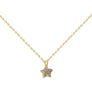 Colgante estrella con circonitas. Baño oro amarillo