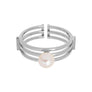 Anillo multitalla 'Pure'. Plata de ley 925 y perla redonda natural - Sophie & Loheme