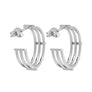 Pendientes aro de plata para mujer