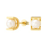 Pendientes pequeños 'Pure'. Plata de ley 925 y perla redonda natural - Sophie & Loheme