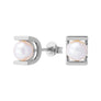Pendientes pequeños 'Pure'. Plata de ley 925 y perla redonda natural - Sophie & Loheme