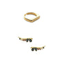 Pack Anillo sello cuadrado 'Tiny' + Pendientes trepadera 'Tiny' - Sophie & Loheme