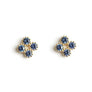 Pendientes circonita azul 'Tiny'. Plata de ley 925 - Sophie & Loheme